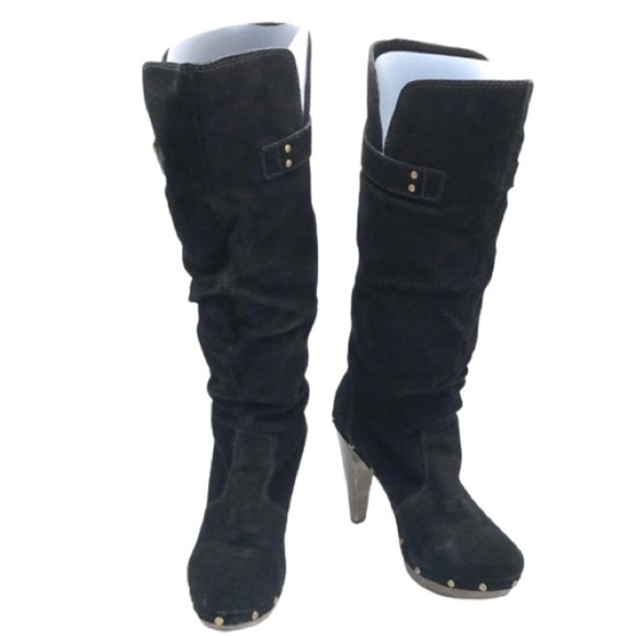Steve Madden Shoes - Steve Madden Luxe Black Suede L-yea Boots/Booties 9.5